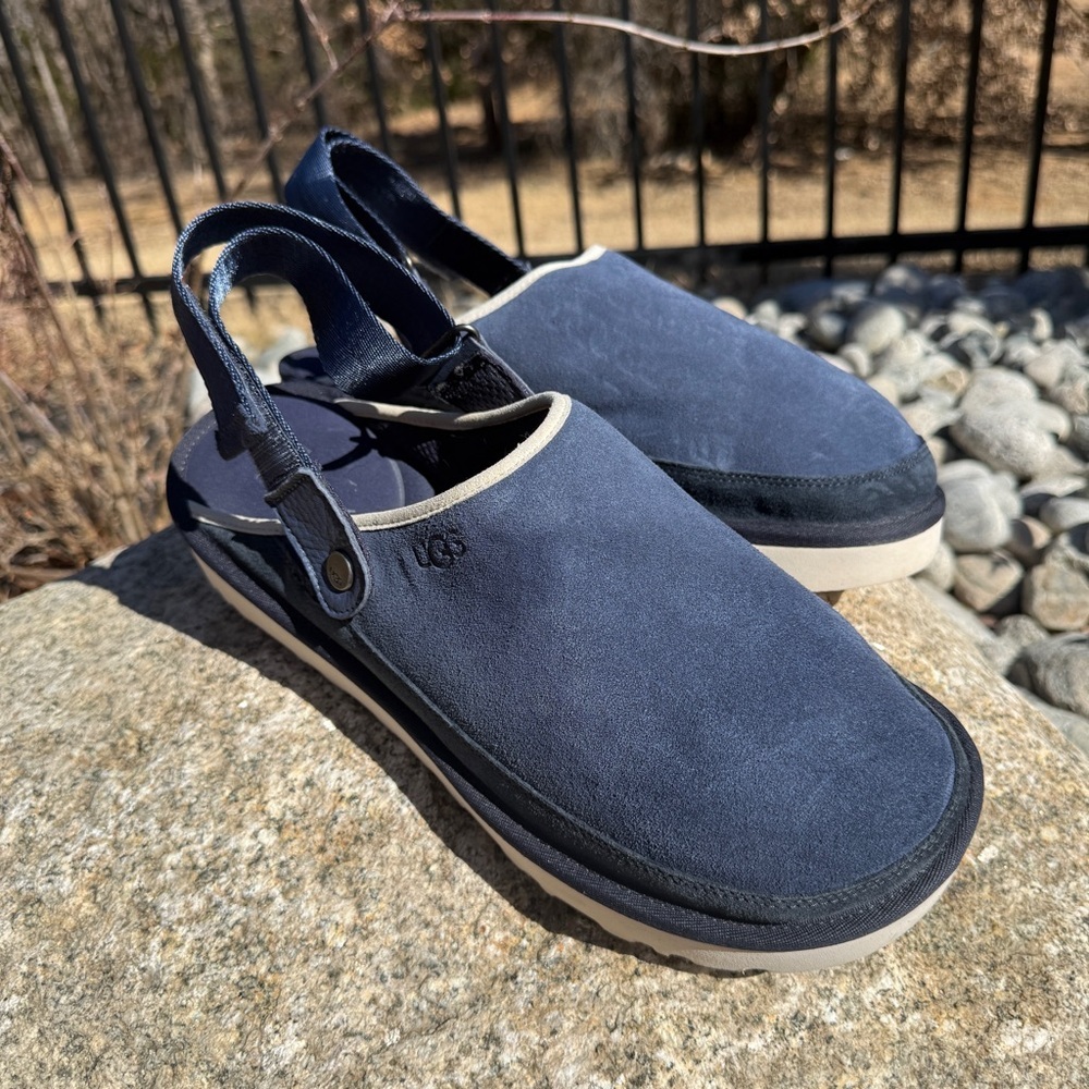 UGG GOLDENCOAST CLOG Blue Men's Slip On Strap Slingback Mules Size 14 Suede